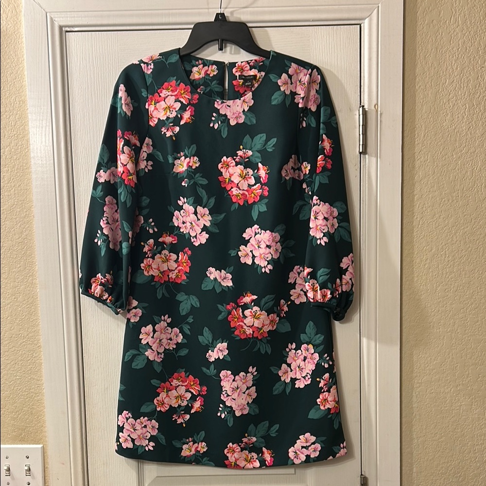 Ann Taylor Floral Green Dress